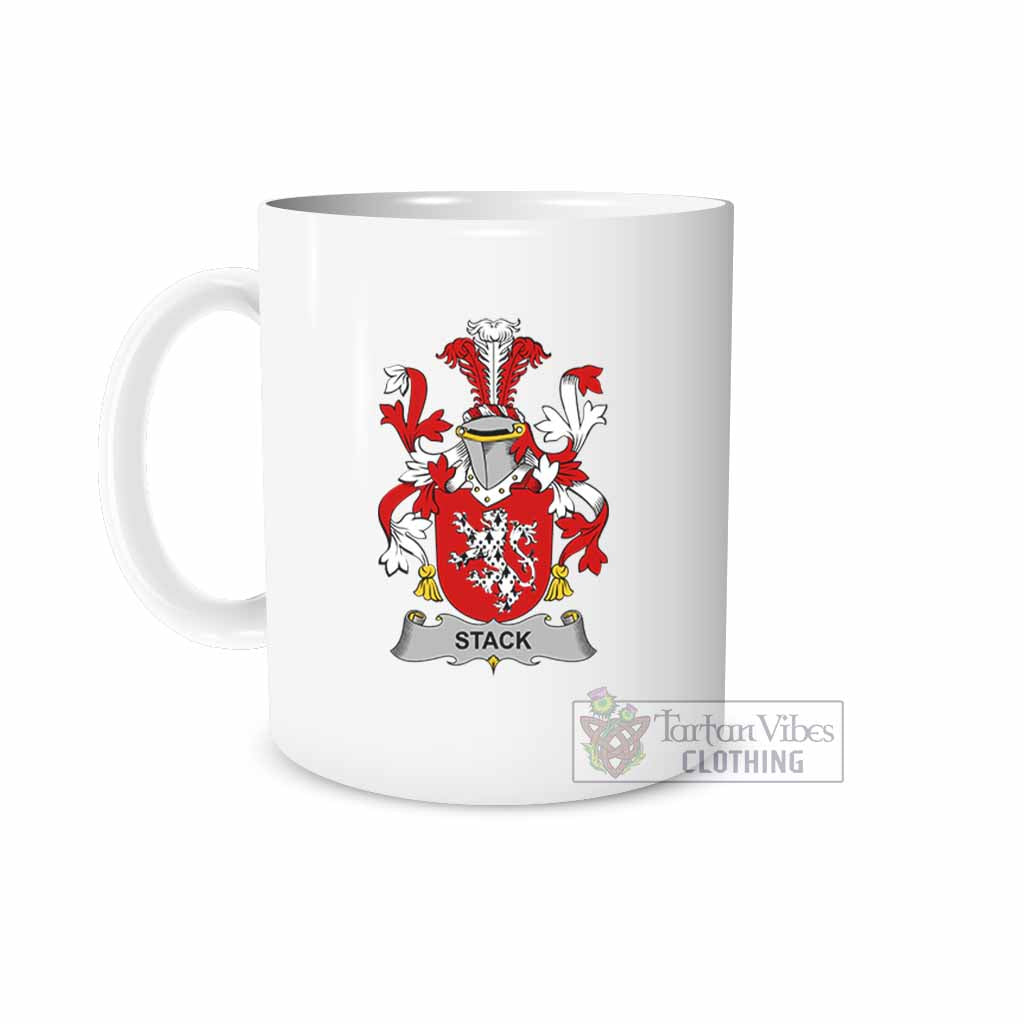 Stack Irish Clan Coat of Arms Ceramic Mug White - 2D-tartanvibesclothing