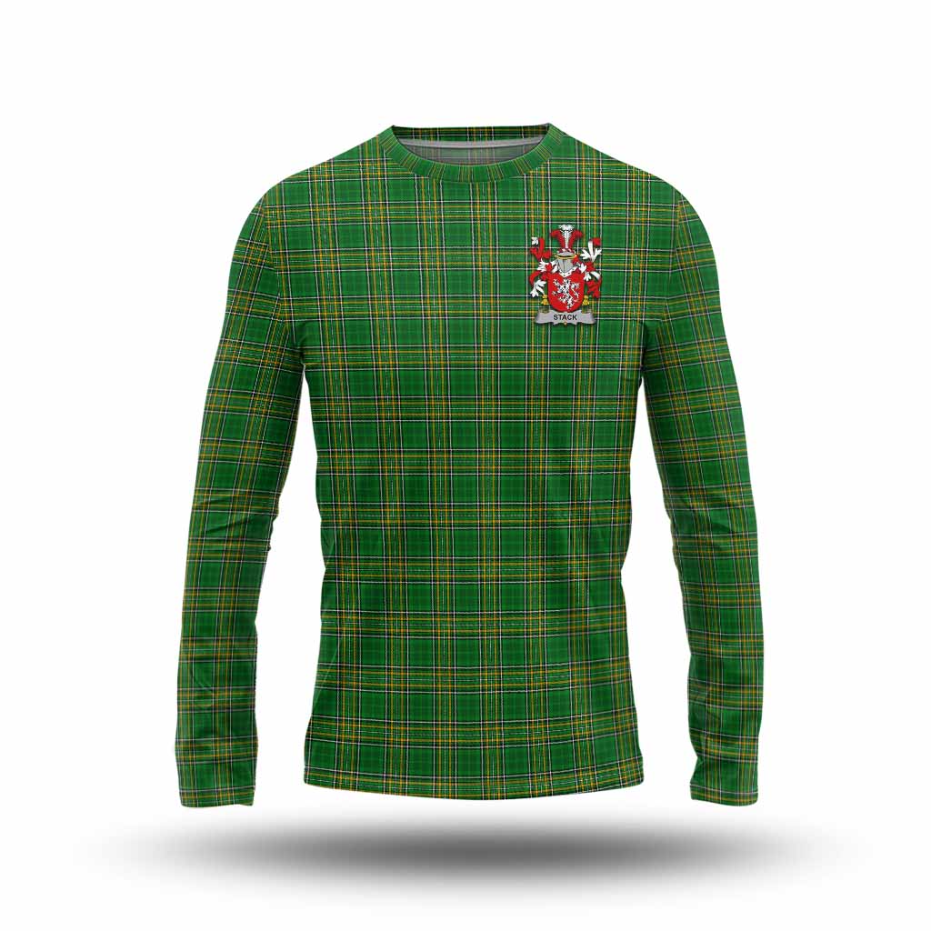 Stack Irish Clan Tartan Long Sleeve T-Shirt with Coat of Arms Unisex - Tartan Vibes Clothing