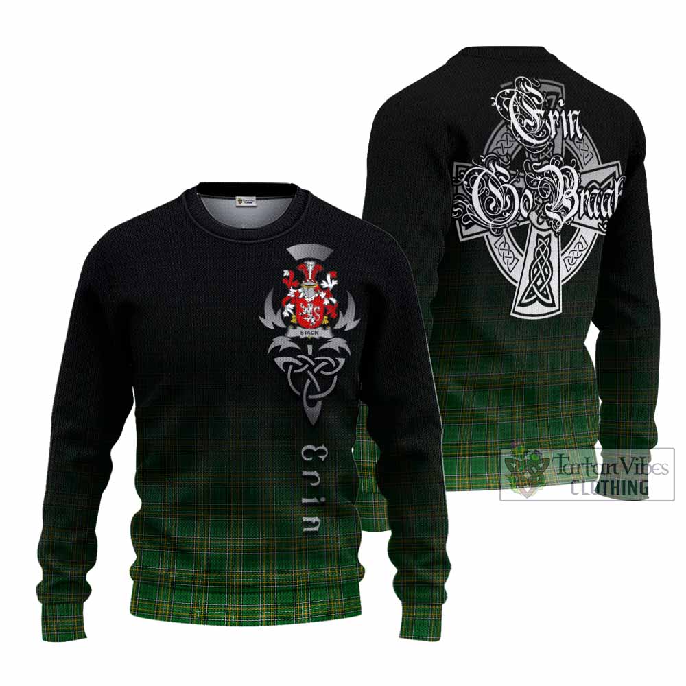 Stack Irish Clan Knitted Sweater with Coat of Arms Erin Go Bragh Celtic Inspired - Tartan Vibes Clothing