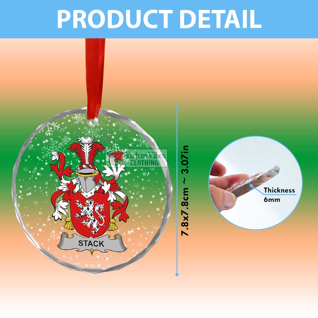 Stack Irish Clan Christmas Glass Ornament with Coat of Arms - 2D-tartanvibesclothing