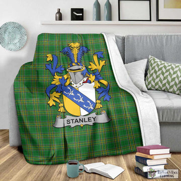Stanley Irish Clan Tartan Blanket with Coat of Arms - Tartan Vibes Clothing