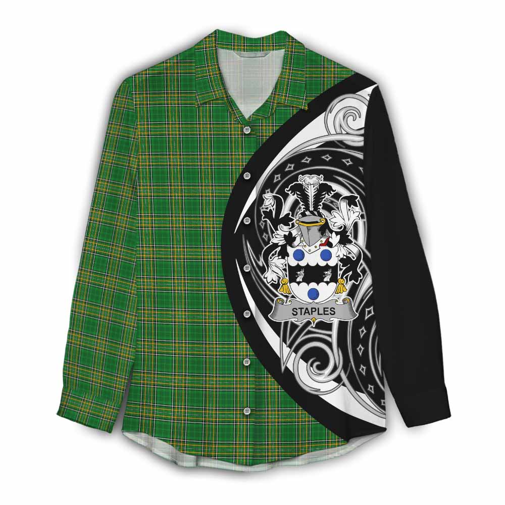 Staples Irish Clan Women's Casual Shirt Celtic Circle Style Female - Tartan Vibes Clothing