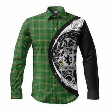 Stapleton Irish Clan Long Sleeve Button Shirt Celtic Circle Style Men's Shirt S - Tartan Vibes Clothing