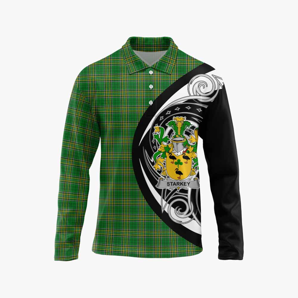 Starkey Irish Clan Long Sleeve Polo Shirt Celtic Circle Style Unisex - Tartan Vibes Clothing