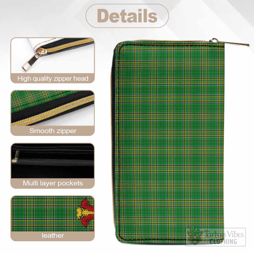 Stephens Irish Clan Tartan Women's Leather Wallet with Coat of Arms - Tartan Vibes Clothing