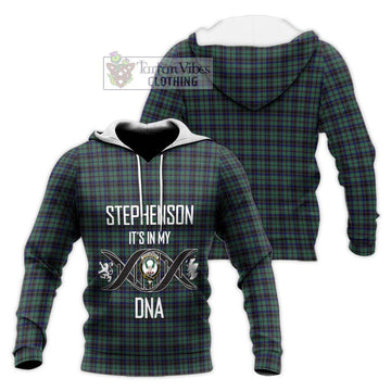 Stephenson (Stevenson) Tartan Knitted Hoodie with Family Crest DNA In Me Style