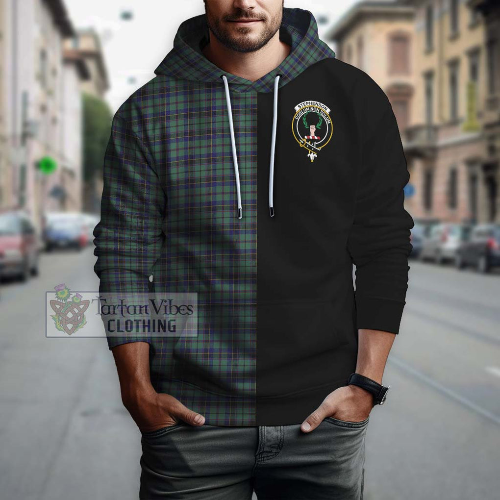 Stephenson (Stevenson) Tartan Hoodie with Family Crest and Half Of Me Style Zip Hoodie - Tartanvibesclothing Shop