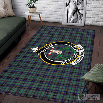 Stephenson Tartan Area Rug with Family Crest