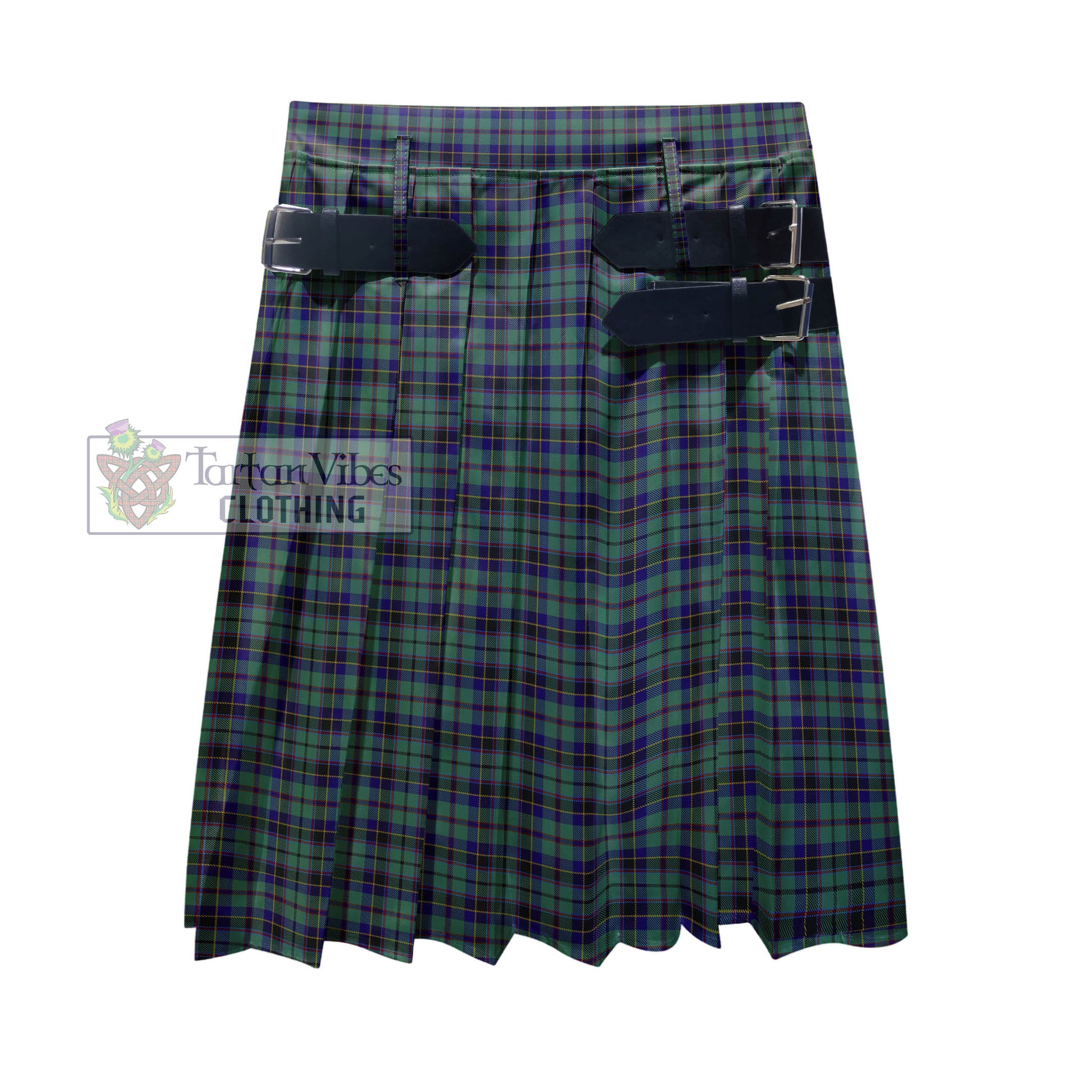 Tartan Vibes Clothing Stephenson Tartan Men's Pleated Skirt - Fashion Casual Retro Scottish Style