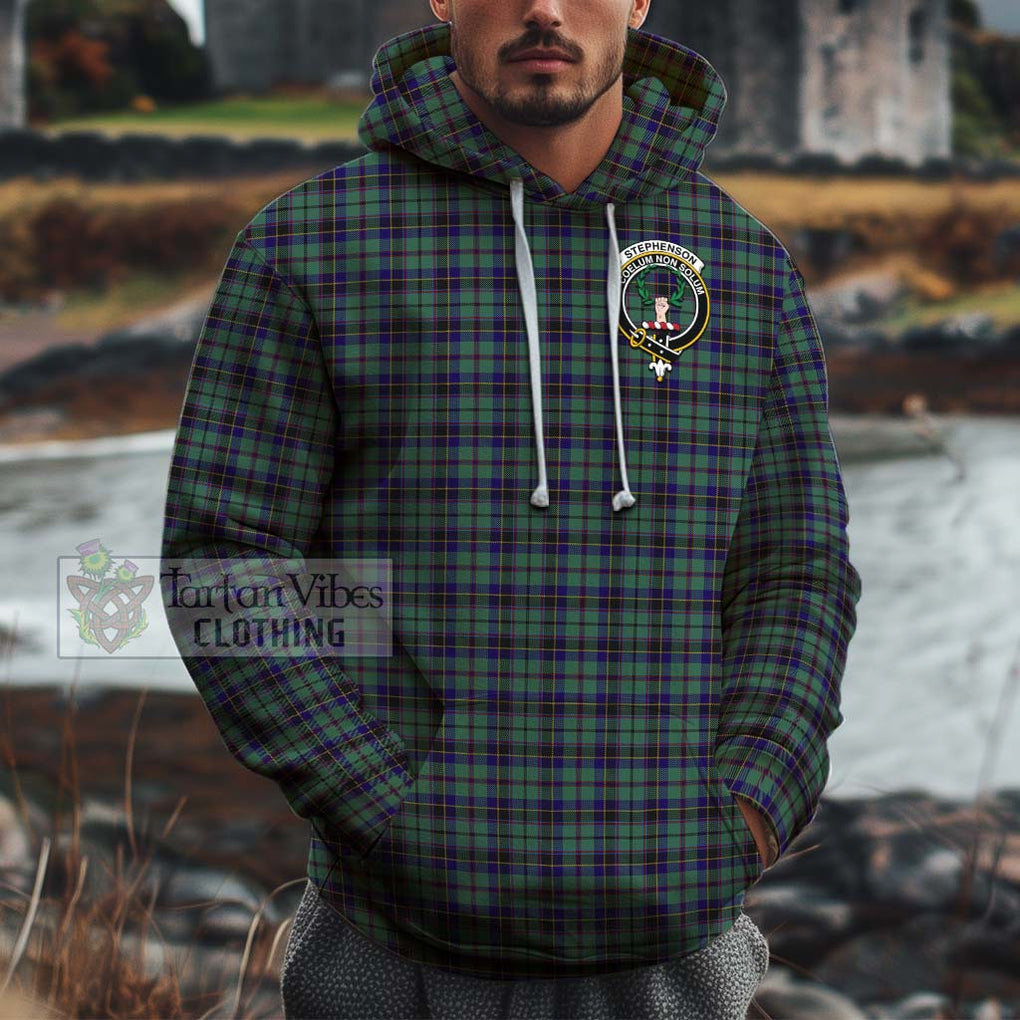 Stephenson (Stevenson) Tartan Cotton Hoodie with Family Crest Pullover Hoodie XS - Tartan Vibes Clothing