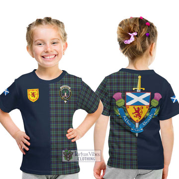 Stephenson (Stevenson) Tartan Kid T-Shirt with Scottish Lion Royal Arm Half Style