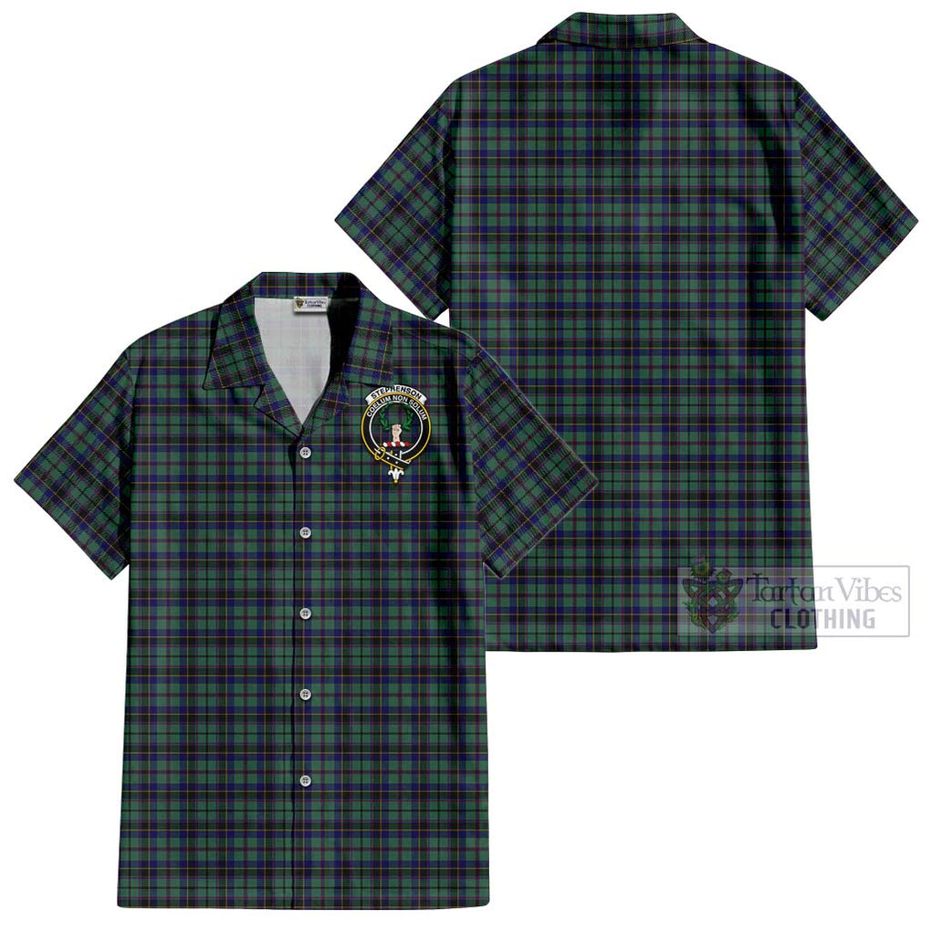 Stephenson (Stevenson) Tartan Cotton Hawaiian Shirt with Family Crest Kid - Tartan Vibes Clothing