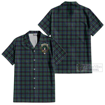 Stephenson (Stevenson) Tartan Cotton Hawaiian Shirt with Family Crest