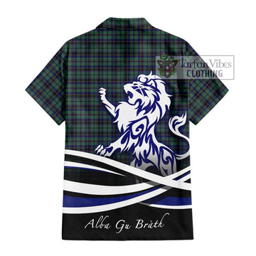 Stephenson (Stevenson) Tartan Hawaiian Shirt with Alba Gu Brath Regal Lion Emblem - Tartan Vibes Clothing