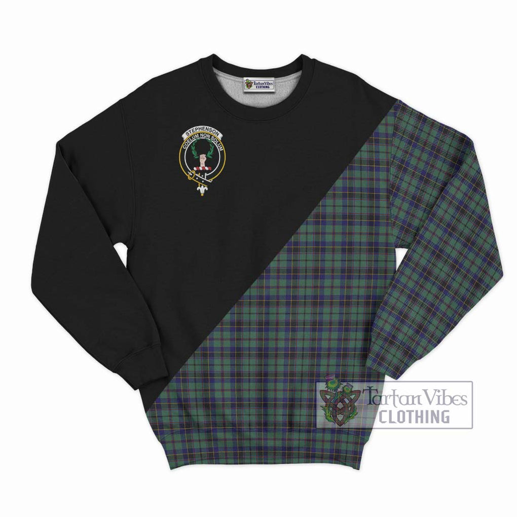 Stephenson (Stevenson) Tartan Sweatshirt with Family Crest and Military Logo Style - Tartan Vibes Clothing
