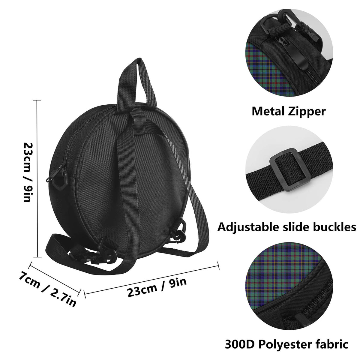 Stephenson (Stevenson) Tartan Round Satchel Bags - Tartan Vibes Clothing