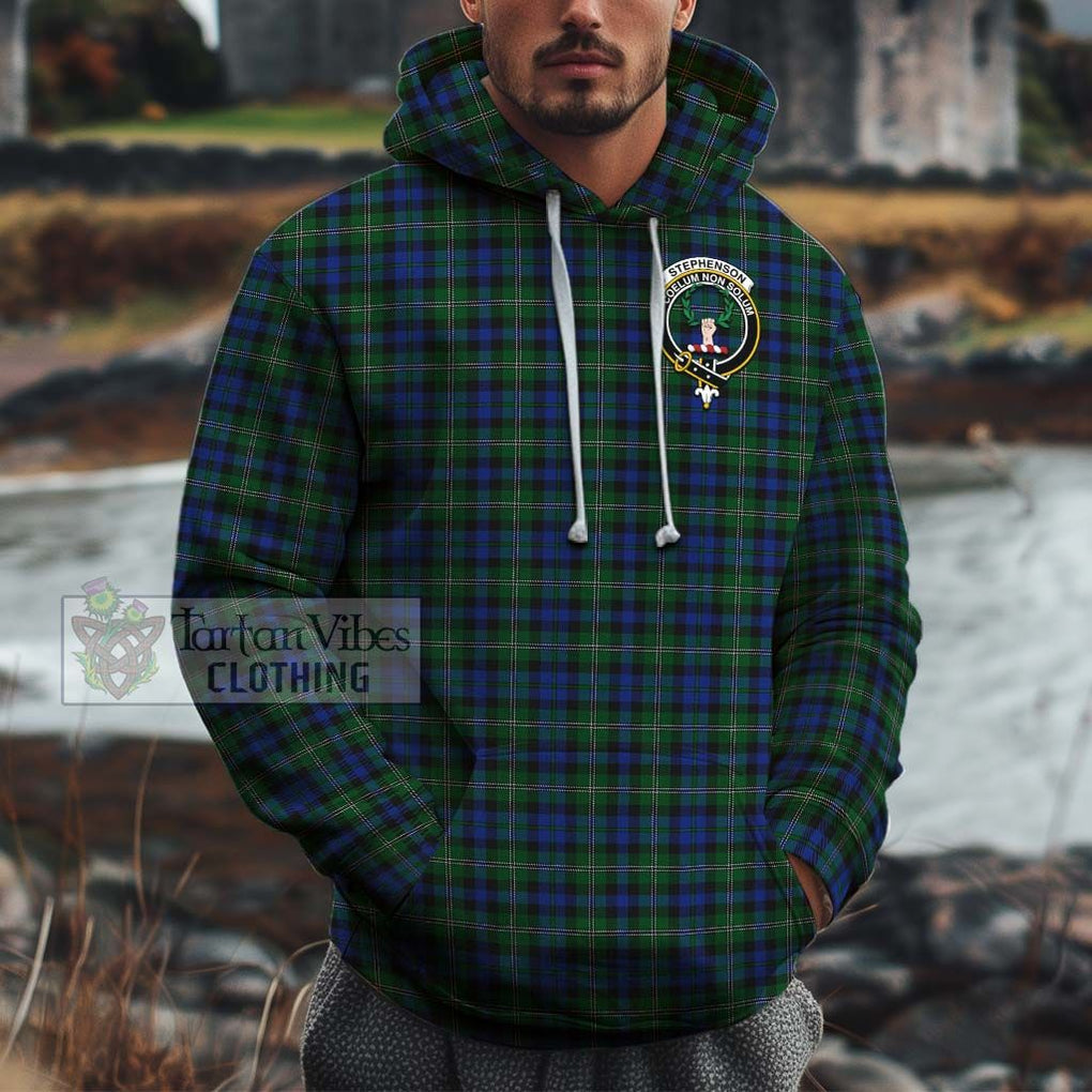 Stephenson Hunting Tartan Cotton Hoodie with Family Crest Pullover Hoodie XS - Tartan Vibes Clothing