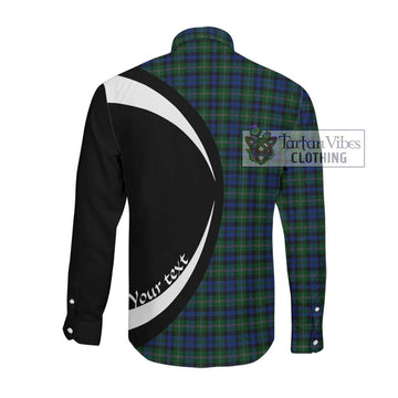 Stephenson Hunting Tartan Long Sleeve Button Up with Family Crest Circle Style