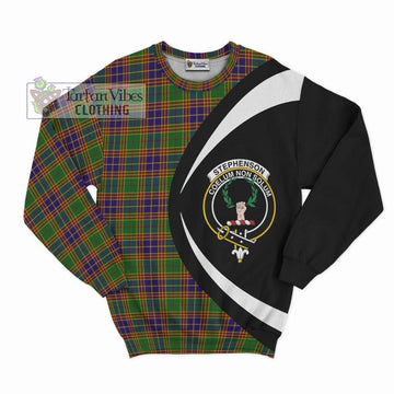 Stephenson Old Tartan Sweatshirt with Family Crest Circle Style