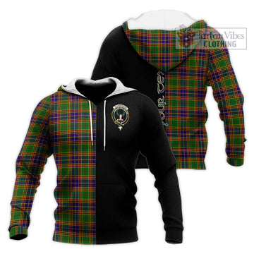 Stephenson Old Tartan Knitted Hoodie with Family Crest and Half Of Me Style