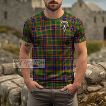 Stephenson Old Tartan Cotton T-Shirt with Family Crest