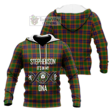 Stephenson Old Tartan Knitted Hoodie with Family Crest DNA In Me Style