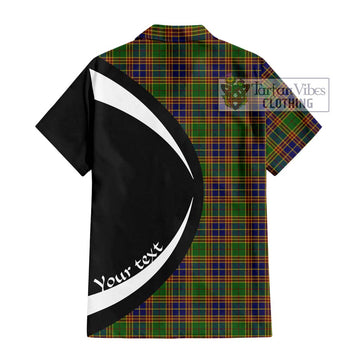 Stephenson Old Tartan Short Sleeve Button Up with Family Crest Circle Style