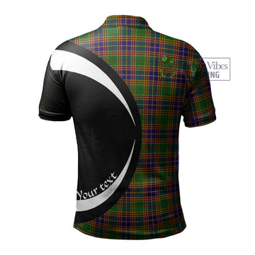 Stephenson Old Tartan Men's Polo Shirt with Family Crest Circle Style