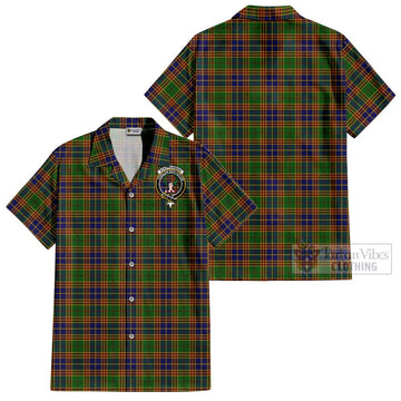 Stephenson Old Tartan Cotton Hawaiian Shirt with Family Crest