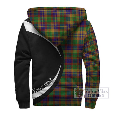 Stephenson Old Tartan Sherpa Hoodie with Family Crest Circle Style