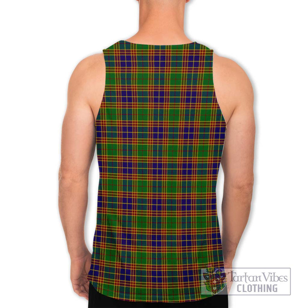 Stephenson Old Tartan Men's Tank Top with Family Crest DNA In Me Style - Tartanvibesclothing Shop