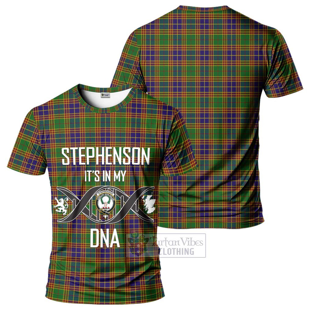 Stephenson Old Tartan T-Shirt with Family Crest DNA In Me Style - Tartan Vibes Clothing