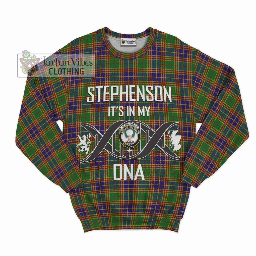 Stephenson Old Tartan Sweatshirt with Family Crest DNA In Me Style - Tartanvibesclothing Shop