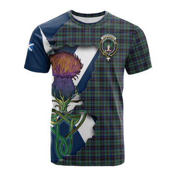 Stephenson (Stevenson) Tartan Family Crest Cotton T-shirt Scottish Thistle Celtic Inspired Kid's Shirt - Tartan Vibes Clothing