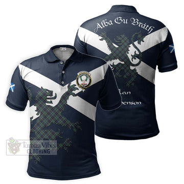 Stephenson (Stevenson) Tartan Lion Rampant Polo Shirt  Proudly Display Your Heritage with Alba Gu Brath and Clan Name