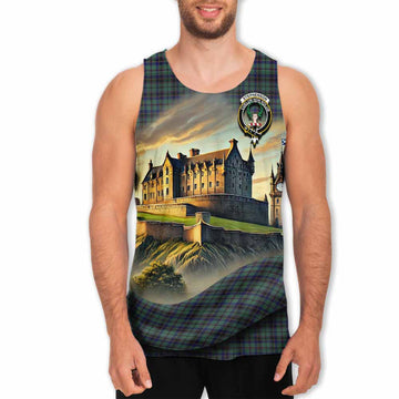 Stephenson (Stevenson) Tartan Family Crest Men's Tank Top with Scottish Ancient Castle Style Men - Tartan Vibes Clothing
