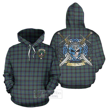 Stephenson (Stevenson) Tartan Hoodie with Family Crest Celtic Skull Style