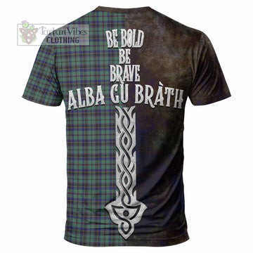 Stephenson (Stevenson) Tartan Family Crest T-Shirt Alba Gu Brath Be Brave Lion Ancient Style - Tartan Vibes Clothing