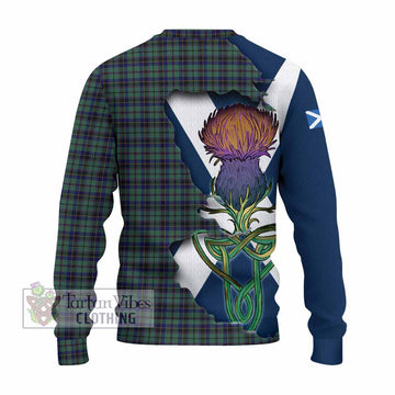 Stephenson (Stevenson) Tartan Family Crest Knitted Sweater Scottish Thistle Celtic Inspired - Tartan Vibes Clothing