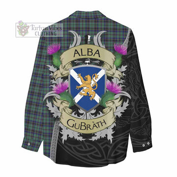 Stephenson (Stevenson) Tartan Family Crest Women's Casual Shirt Lion Rampant Royal Thistle Shield Celtic Inspired - Tartan Vibes Clothing