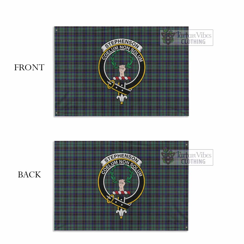 Stephenson (Stevenson) Tartan House Flag with Family Crest - Tartan Vibes Clothing