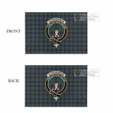 Stephenson (Stevenson) Tartan House Flag with Family Crest