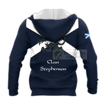 Stephenson (Stevenson) Tartan Lion Rampant Knitted Hoodie Proudly Display Your Heritage with Alba Gu Brath and Clan Name