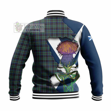 Stephenson (Stevenson) Tartan Family Crest Baseball Jacket Scottish Thistle Celtic Inspired - Tartan Vibes Clothing