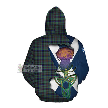 Stephenson (Stevenson) Tartan Family Crest Cotton Hoodie Scottish Thistle Celtic Inspired Pullover Hoodie - Tartan Vibes Clothing