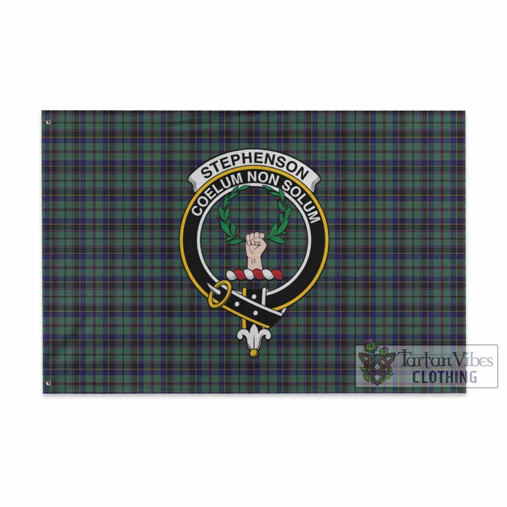 Stephenson (Stevenson) Tartan House Flag with Family Crest - Tartan Vibes Clothing