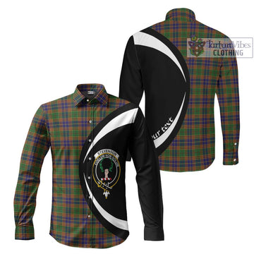 Stevenson Tartan Long Sleeve Button Up with Family Crest Circle Style