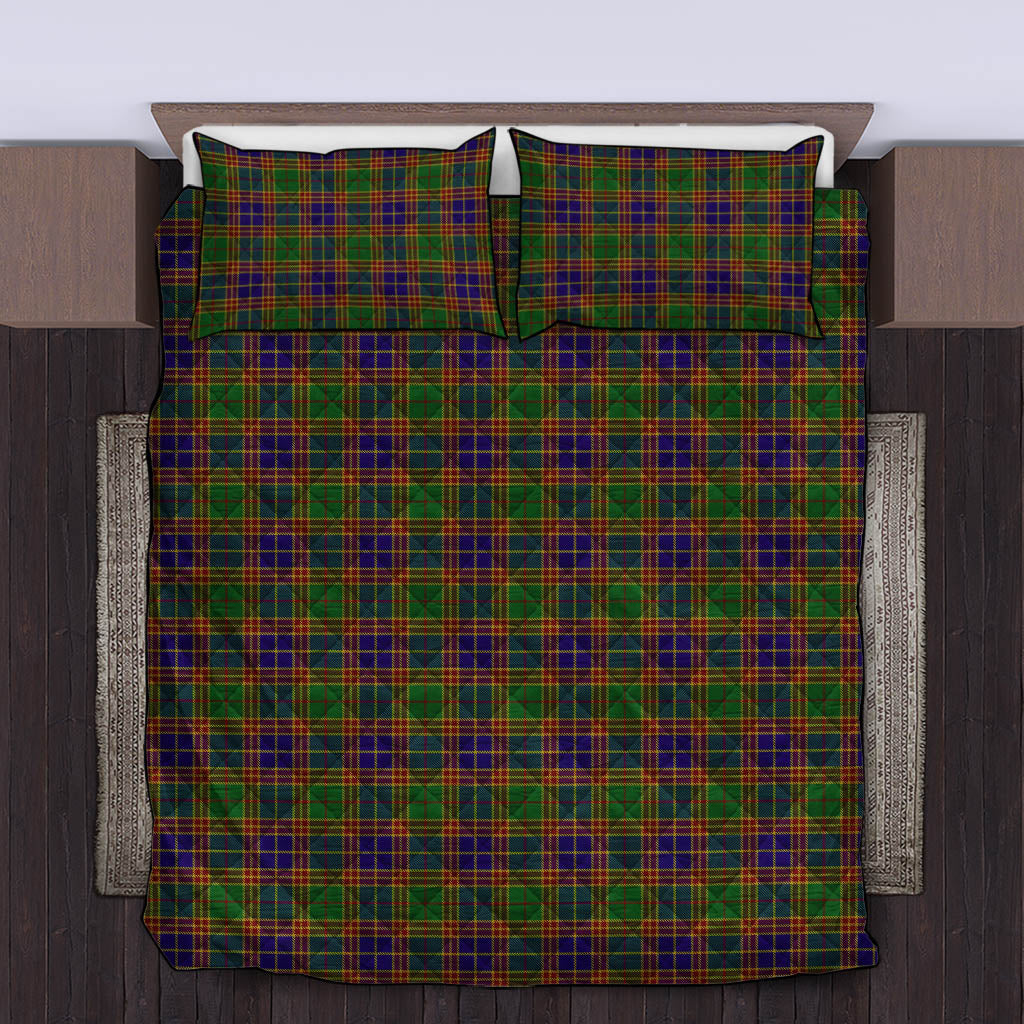 Stevenson Old Tartan Quilt Bed Set King - Tartan Vibes Clothing