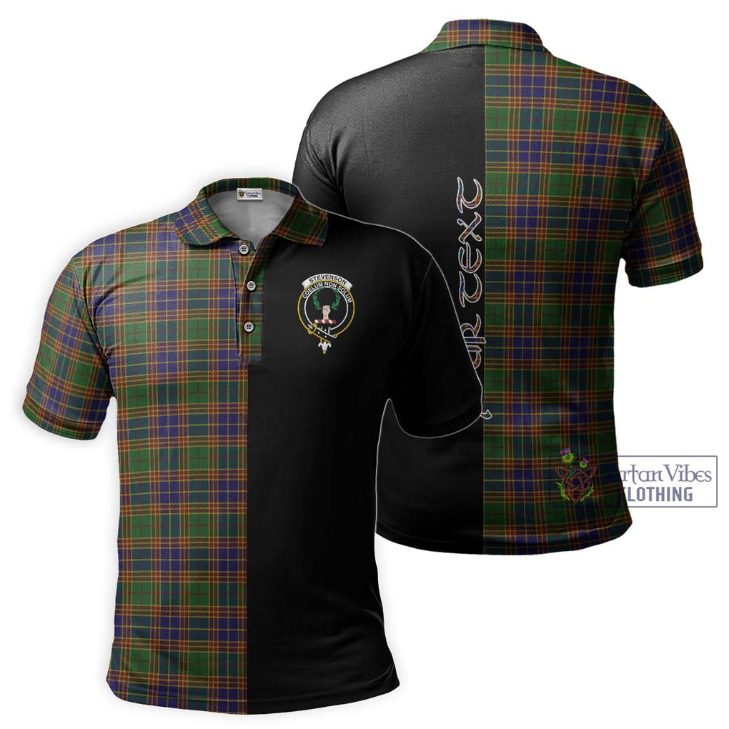 Stevenson Tartan Polo Shirt with Family Crest and Half Of Me Style Kid - Tartanvibesclothing Shop