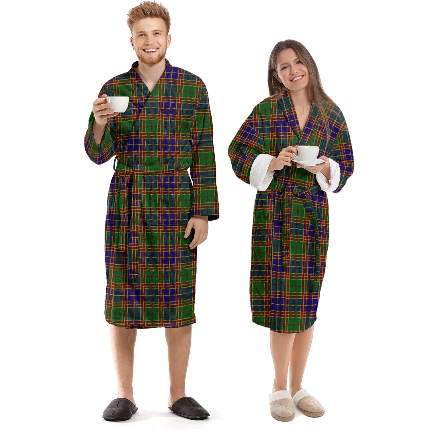 Stevenson Old Tartan Bathrobe Unisex S - Tartan Vibes Clothing